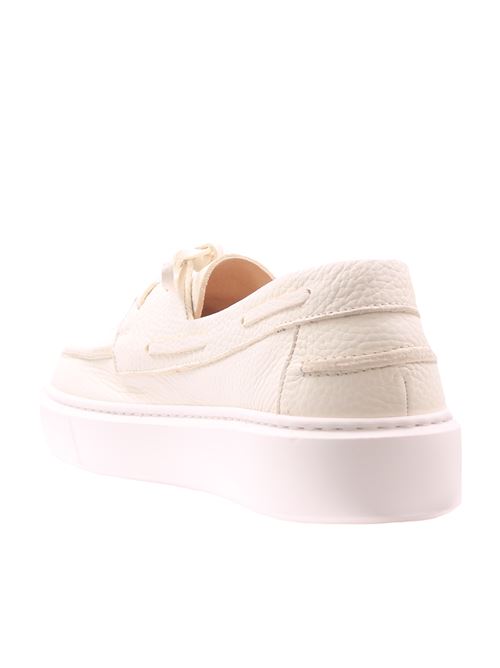 leather boat shoe CALCE | X1931PROAGRANELLO WHITE